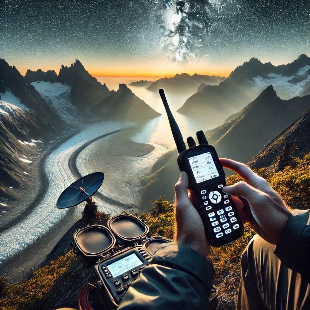 a 2025 satellite phone being used in Alaska for a test by outdoor tech lab